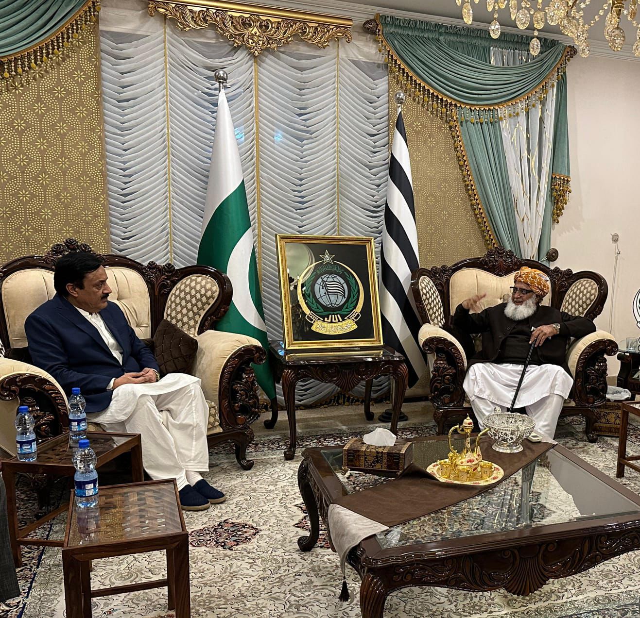 Deputy Chairman Senate Visits Maulana Fazlur Rehman to Inquire About His Health