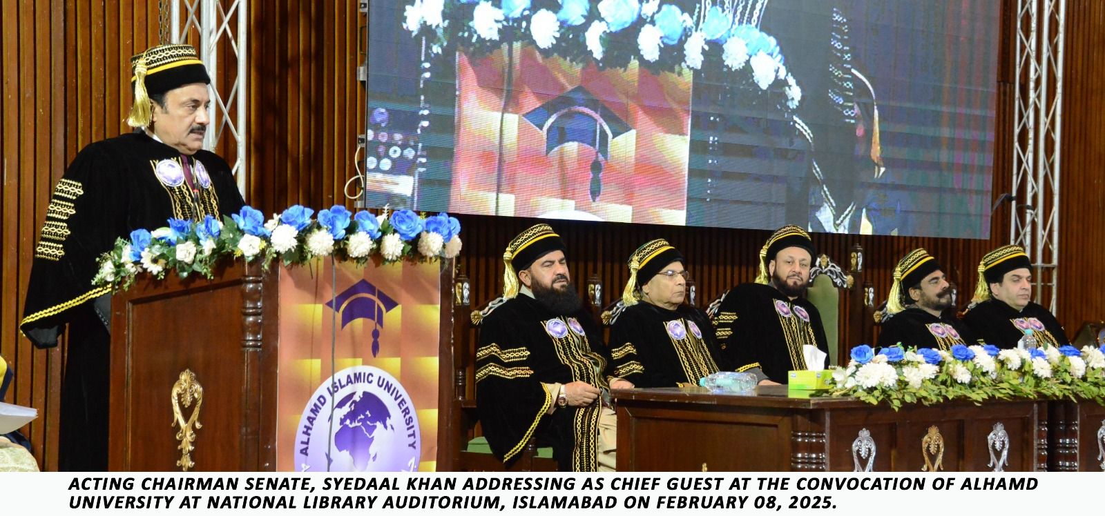 Acting Chairman Senate Syedal Khan Addresses Convocation at Alhamd Islamic University