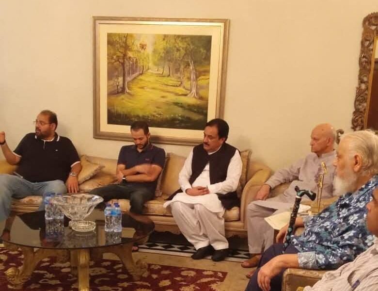 Deputy Chairman Senate Syedal Khan Condoles with Former MNA Umar Sohail Zia Butt in Lahore