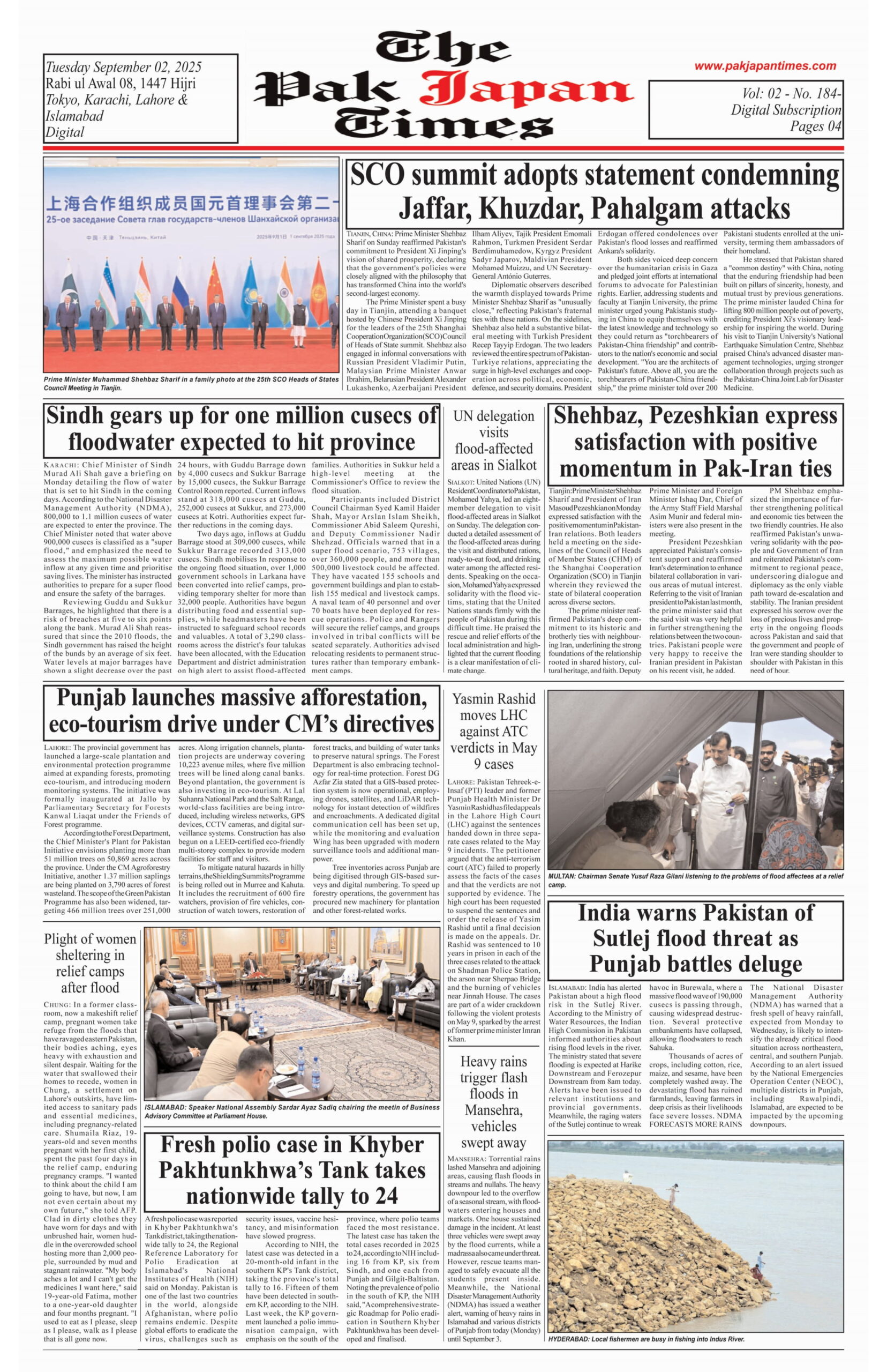 SCO summit adopts statement condemning Jaffar, Khuzdar, Pahalgam attacks