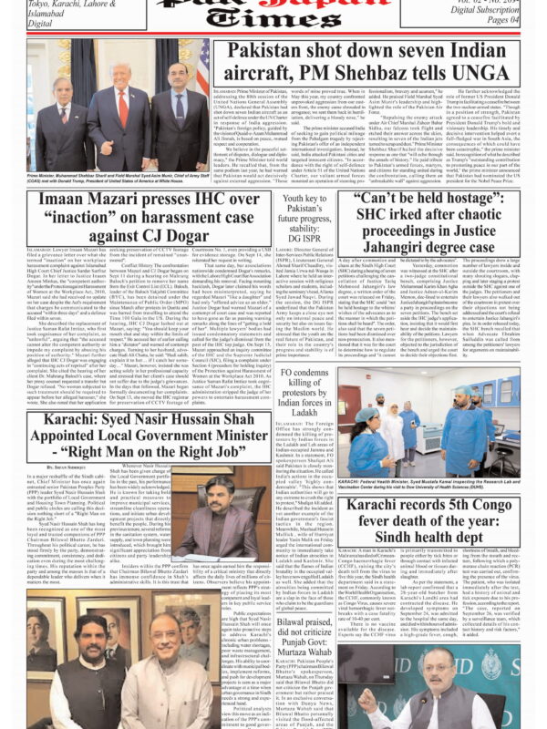 Pakistan shot down seven Indian aircraft, PM Shehbaz tells UNGA