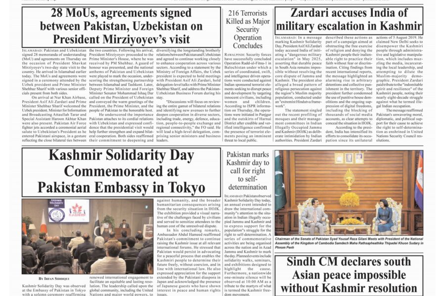 PM Sharif alleges “ideological coercion” and “repression” by India in occupied Kashmir