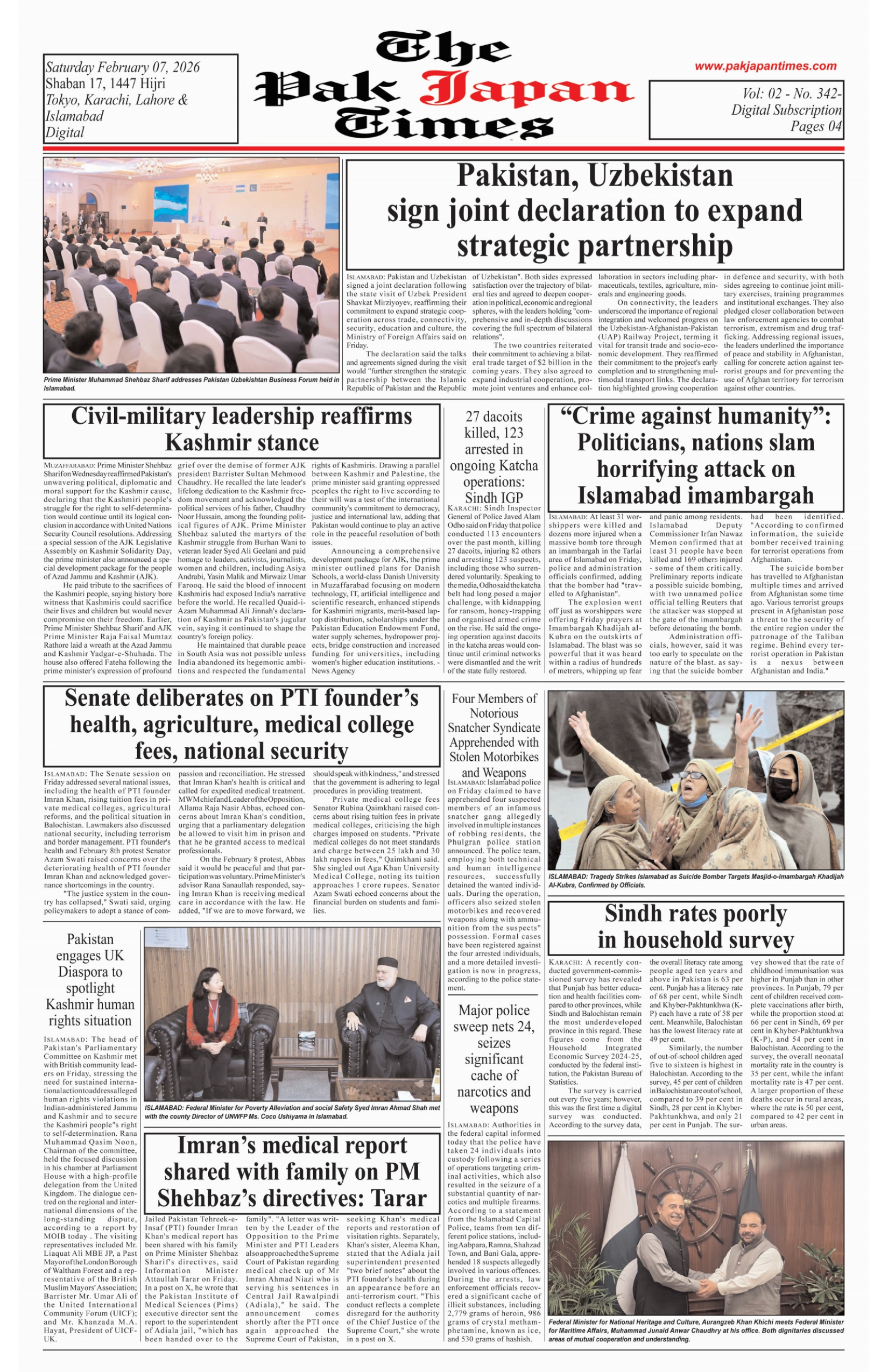 Pakistan, Uzbekistan sign joint declaration to expand strategic partnership