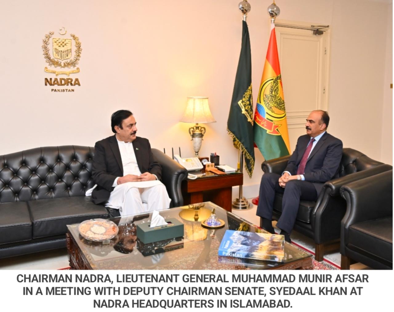 Deputy Chairman Senate Syedal Khan Reviews NADRA Performance, Emphasizes Public Facilitation in Balochistan