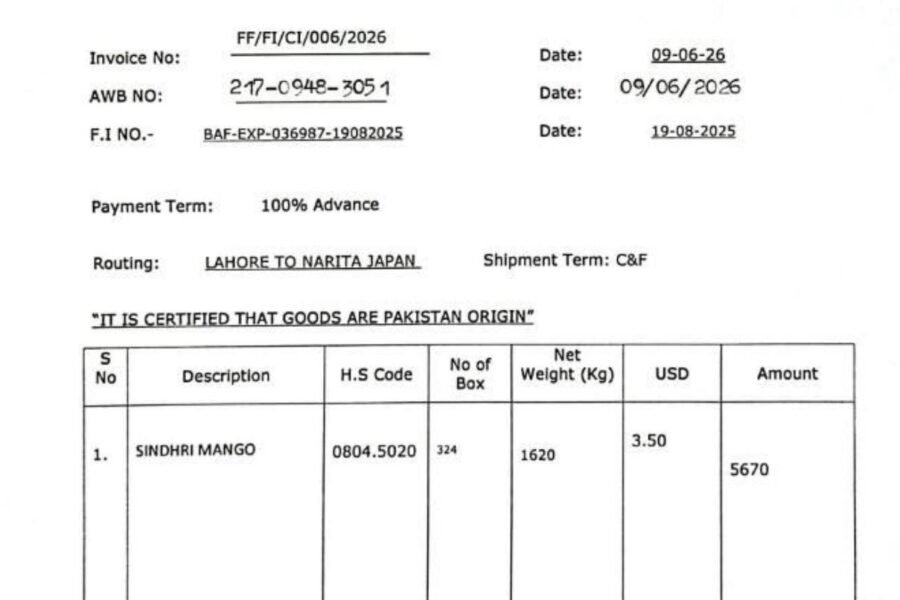 Huge Allegations of Under-Invoicing in Pakistan’s Mango Exports to Japan Prompt Call for Investigation