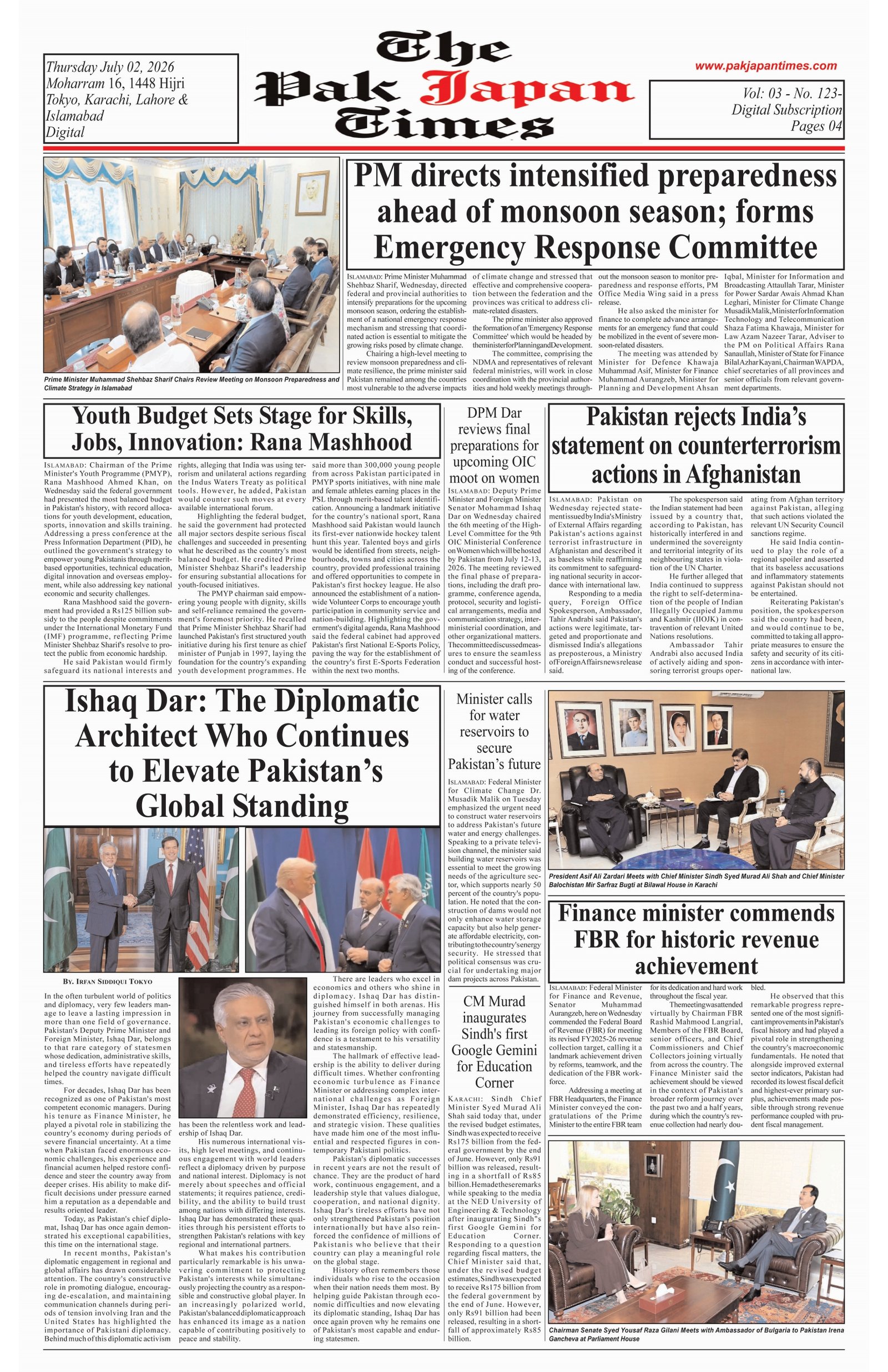 PM directs intensified preparedness ahead of monsoon season; forms Emergency Response Committee