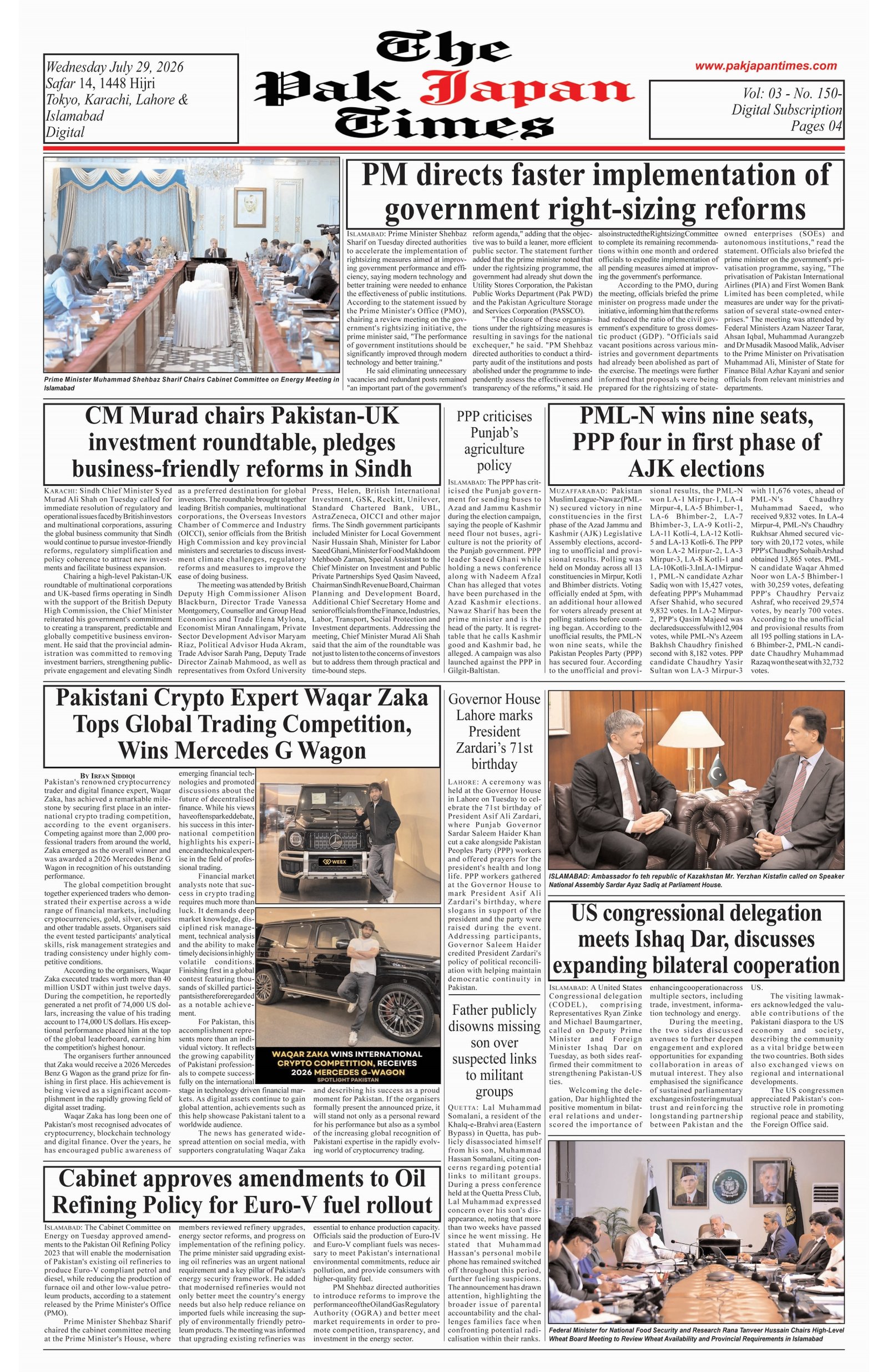 PM directs faster implementation of government right-sizing reforms